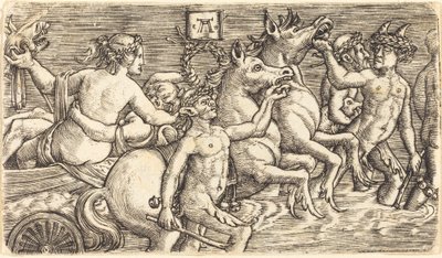 Elskere ledet av Seagods på Triumph av Albrecht Altdorfer