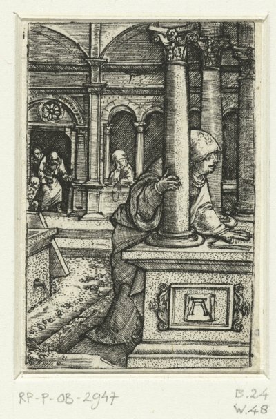 Mary leter etter sønnen sin i synagogen av Albrecht Altdorfer