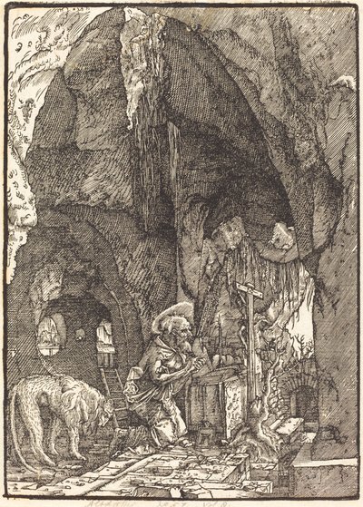 Saint Hieronymus i en hule av Albrecht Altdorfer