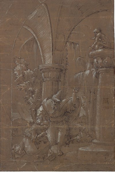 Den hellige Katarina av Alexandria nekter å tilbe idolet (?) av Albrecht Altdorfer