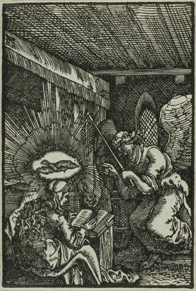 Bebudelsen, fra Menneskets syndefall og forløsning av Albrecht Altdorfer