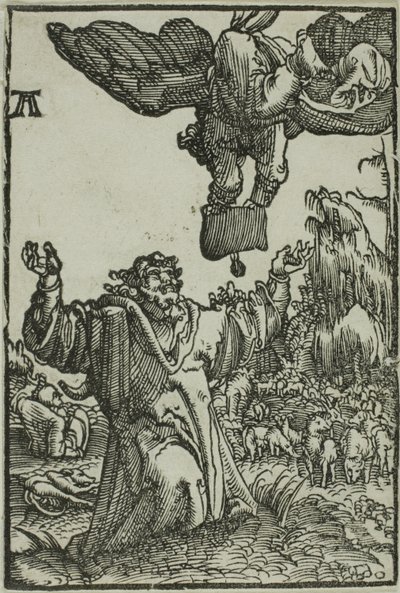 Bebudelsen til Joachim, fra Menneskets syndefall og forløsning av Albrecht Altdorfer