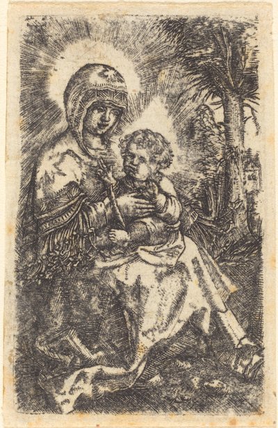 Den "vakre jomfruen" fra Ratisbon i et landskap av Albrecht Altdorfer