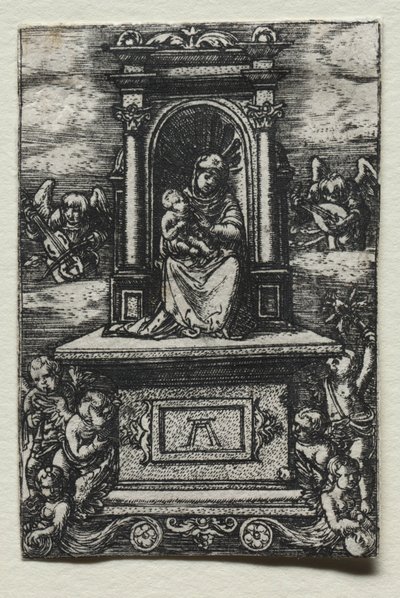 Den vakre jomfruen av Ratisbon på et alter, like etter 1520. av Albrecht Altdorfer