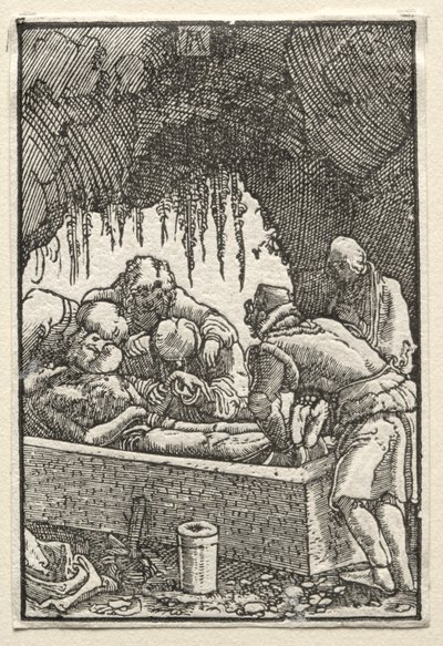 Menneskets fall og forløsning: Kristi begravelse, ca. 1515. av Albrecht Altdorfer