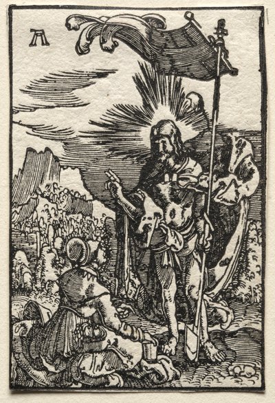 Menneskets fall og forløsning: Kristus viser seg for den hellige Maria Magdalena, ca. 1515. av Albrecht Altdorfer