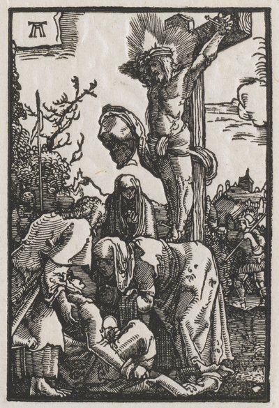 Menneskets fall og forløsning: Kristus på korset, ca. 1515. av Albrecht Altdorfer