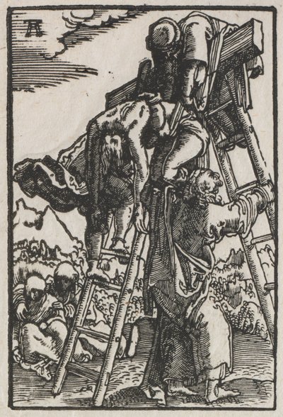 Menneskets fall og forløsning: Nedstigning fra korset, ca. 1515. av Albrecht Altdorfer