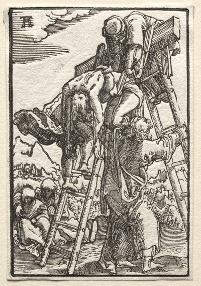 Menneskets fall og forløsning: Nedstigning fra korset, ca. 1515. av Albrecht Altdorfer