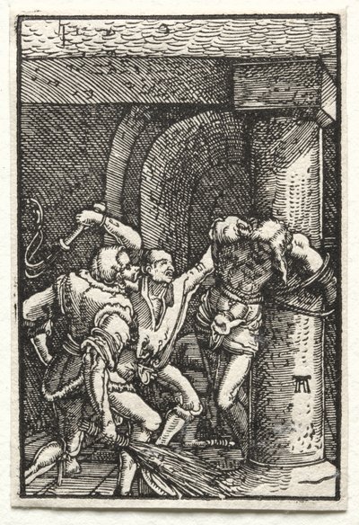 Menneskets fall og forløsning: Kristi flaggering, ca. 1515. av Albrecht Altdorfer