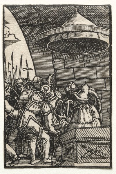 Menneskets fall og forløsning: Pilatus vasker hendene av Albrecht Altdorfer