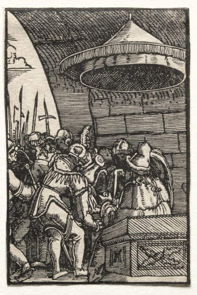 Menneskets fall og forløsning: Pilatus vasker hendene, ca. 1515. av Albrecht Altdorfer
