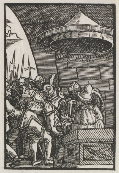 Menneskets fall og forløsning: Pilatus vasker hendene, ca. 1515. av Albrecht Altdorfer