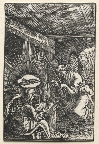 Menneskets fall og forløsning: Bebudelsen av Albrecht Altdorfer