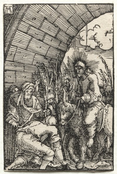 Menneskets fall og forløsning: Inntoget i Jerusalem av Albrecht Altdorfer