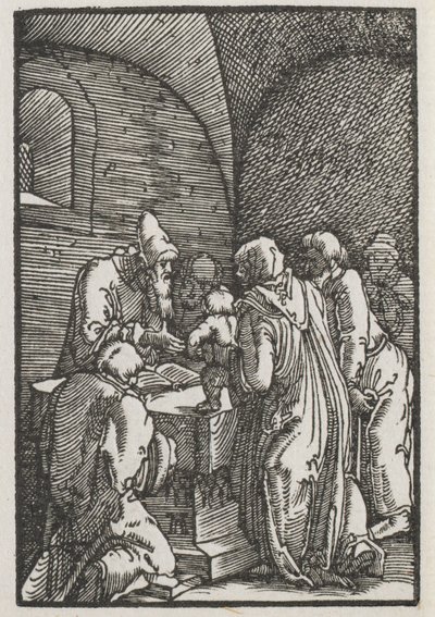 Menneskets fall og forløsning: Presentasjonen av Kristus i tempelet av Albrecht Altdorfer