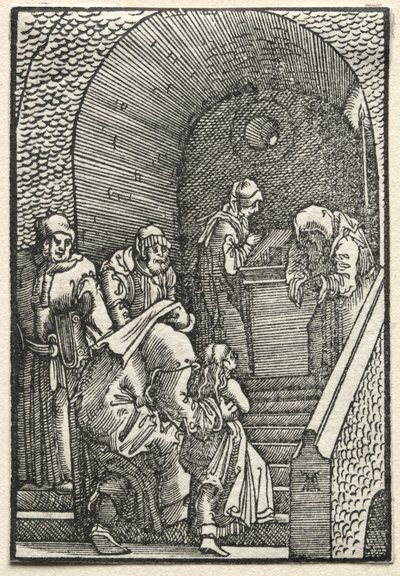 Menneskets fall og forløsning: Presentasjonen av jomfruen i tempelet av Albrecht Altdorfer
