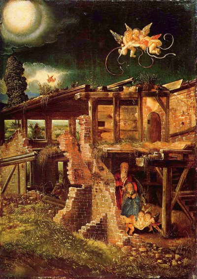 Den hellige natt Kristi fødsel, ca. 1513 av Albrecht Altdorfer