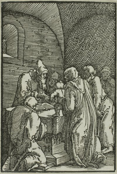 Presentasjonen i tempelet, fra Menneskets syndefall og forløsning av Albrecht Altdorfer