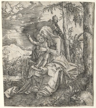 Jomfruen i et landskap, ca. 1515. av Albrecht Altdorfer