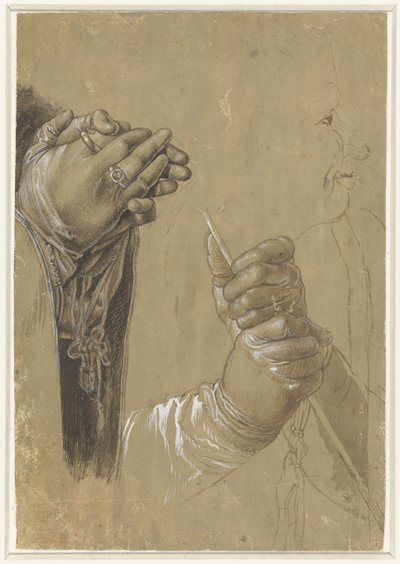 Hender og et profilhode av Albrecht Dürer (possibly)