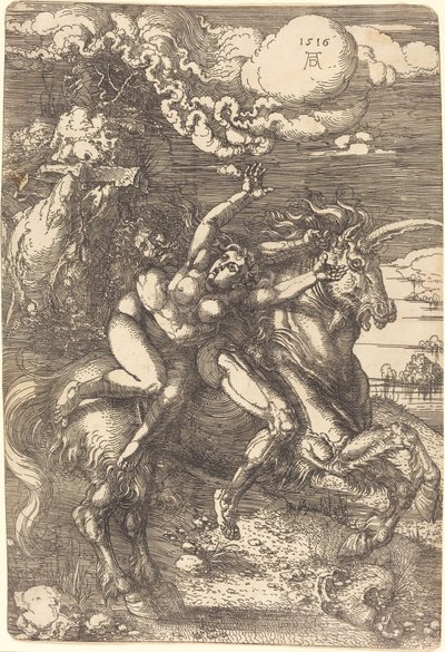 Bortføring på en enhjørning av Albrecht Dürer