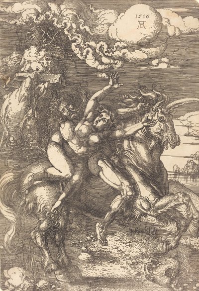 Bortføring på en enhjørning, 1516. av Albrecht Dürer