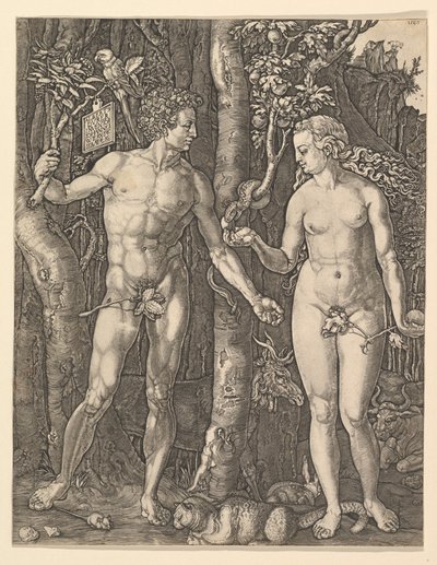 Adam og Eva, 1566. av Albrecht Dürer