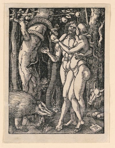 Adam og Even, fra The Little Passion-serien av Albrecht Dürer