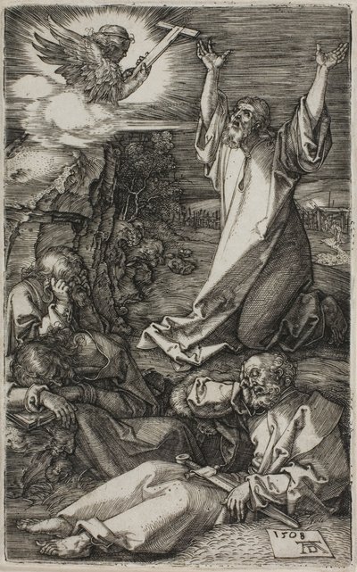 Agony in the Garden, fra The Engraved Passion av Albrecht Dürer