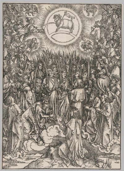 Apokalypse: Lammets tilbedelse – de utvalgtes salme av Albrecht Dürer