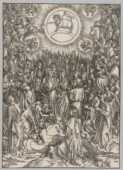 Apokalypse: Lammets tilbedelse – de utvalgtes salme av Albrecht Dürer