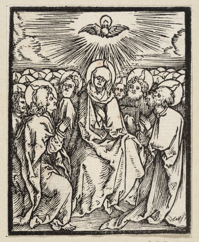 Den hellige ånds utgytelse (fra: Postilla, 43 tresnitt) av Albrecht Dürer