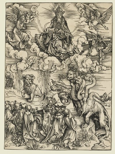 Dyr med to horn som et lam av Albrecht Dürer
