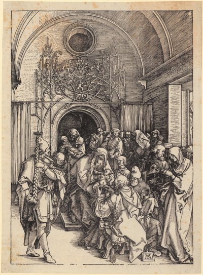 Kristi omskjæring, blad 11 i serien «Marias liv» av Albrecht Dürer
