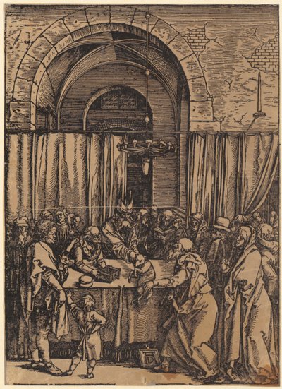 Kristi begravelse, blad 9 i serien «Den store lidelseshistorien» av Albrecht Dürer