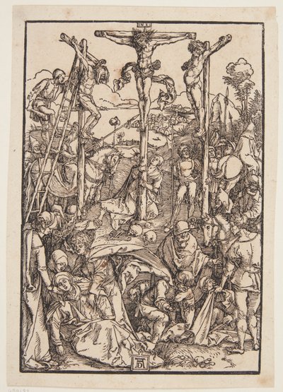 Golgata (beskjeden tresnitt) av Albrecht Dürer
