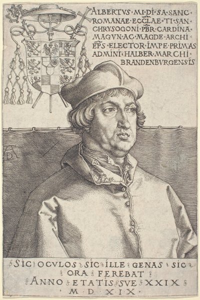 Kardinal Albrecht av Brandenburg ("lille kardinal") av Albrecht Dürer