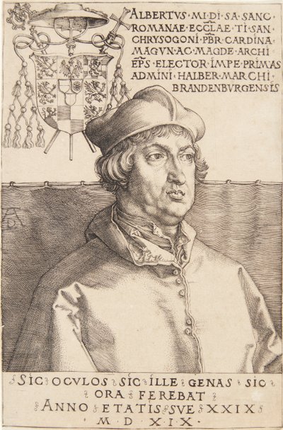 kardinal Albrecht av Brandenburg; eller Den lille kardinal av Albrecht Dürer