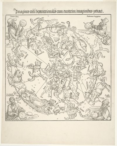 Himmelskart over den nordlige himmelen av Albrecht Dürer
