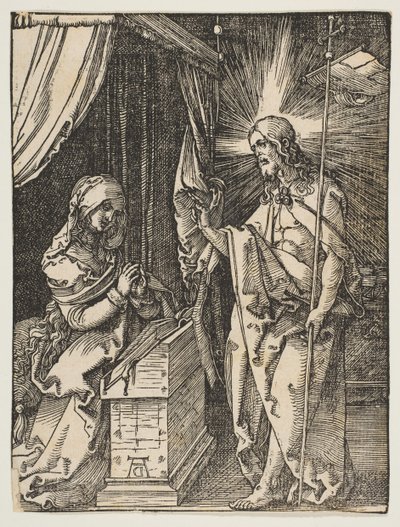 Kristus viser seg for sin mor, fra The Small Passion, ca. 1510. av Albrecht Dürer