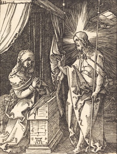 Kristus viser seg for sin mor, sannsynligvis ca. 15091510. av Albrecht Dürer