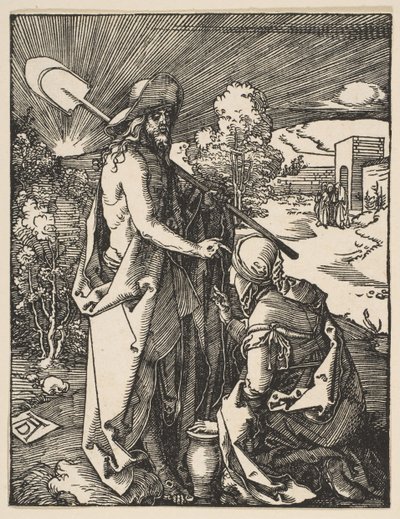 Kristus viser seg for Maria Magdalen, fra Den lille lidenskapen, ca. 1510. av Albrecht Dürer