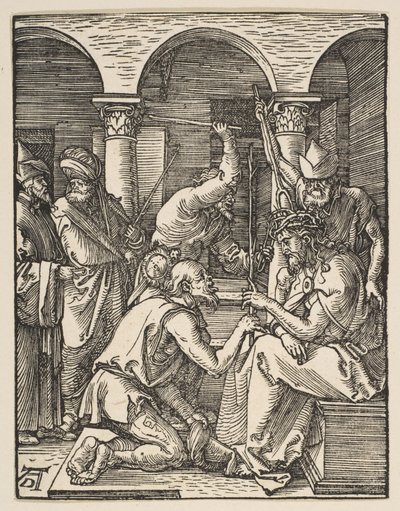 Kristus kronet med torner, fra «Den lille pasjonen» av Albrecht Dürer