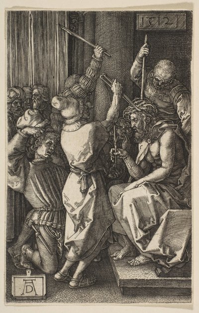 Kristus kronet med torner, fra den graverte lidenskapen, 1512. av Albrecht Dürer