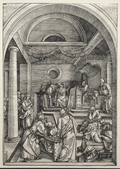 Kristus disputerer med leger, ca. 1503-1504. av Albrecht Dürer