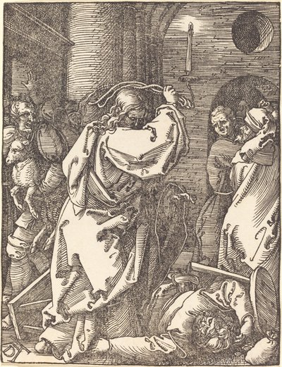 Kristus utviser pengeutlånerne fra tempelet av Albrecht Dürer