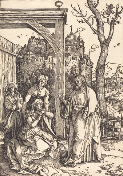 Kristus tar permisjon fra sin mor, ca. 15041505. av Albrecht Dürer