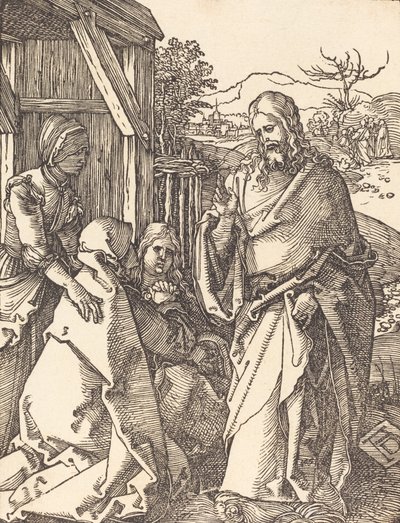 Kristus tar permisjon fra sin mor, sannsynligvis ca. 15091510. av Albrecht Dürer