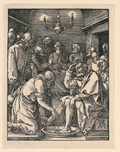 Christ Washing the Feet, fra The Little Passion-serien av Albrecht Dürer